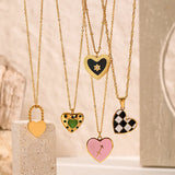 Fashionable Titanium Steel Heart Pendant Necklace Luxury Minimalist Ins Style Stainless Steel And Titanium Steel Choker For Women