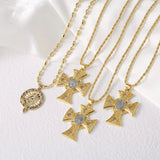 Jewelry   New Vintage Cross Virgin Mary Pendant 18k Gold Plated Necklace Nkb389