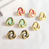 Water Plated Imitation Gold Cross 304 Stainless Steel Lower Pressure Ring Vintage Women's Earrings