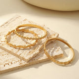 18K Gold Plated Stainless Steel Curved Irregular Bracelet Elegant Luxury Sexy Design Geometric Pattern Holiday Weekend Party Selfie Lawn