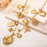 Stainless Steel DIY Jewelry Accessories Women's Versatile Oil-Drop Style Fashionable -Inspired Non-Necklace