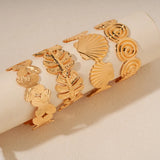 Fashionable Geometric Spiral Flower Metal Bracelet Women's Jewelry Elegant Sensation  Style Hand Accessory