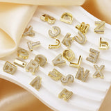Hot Sale DIY Balloon Letter Name Necklace 18K Gold Plated Copper Full Of Zirconia Pendant Women's Jewelry High-End Feeling