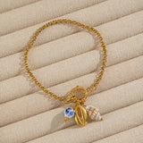 Handmade Ceramic Glaze Sea Shell Crab Claw Beach Ocean Style Bracelet Luxury Sensation Small Niche Jewelry For Women Summer Beach Theme