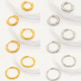 Premium  Fashion Pearl Titanium Steel Round Earrings 18K Gold Plated Unique Design High Earring Jewelry