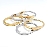 Fashionable Spring Open Titanium Steel Bracelet With Brick Design Half Gold Lady's Ring Animal And Lock Pattern Vacuum Plating