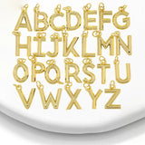Brass Plated 18K26 Smooth Surface English Letter Pendants DIY Jewelry Accessories Direct From Factory Source Simple Style