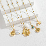 Sunflower Jewelry Women's Luxury Sensation Stainless Steel Sweater Chain Necklace Floral Pattern Titanium Steel Pendant